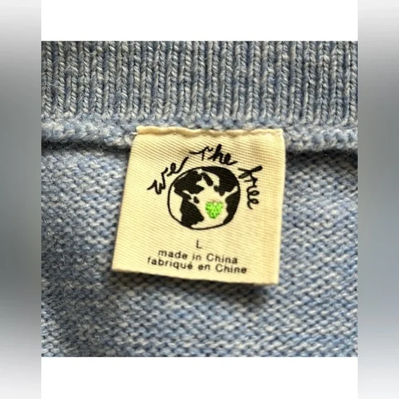 NWT Free People Viola Stylish Blue Knit Skirt L - Picture 5 of 8